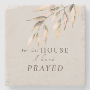 For This House I have Prayed Fall Foliage Stone Coaster