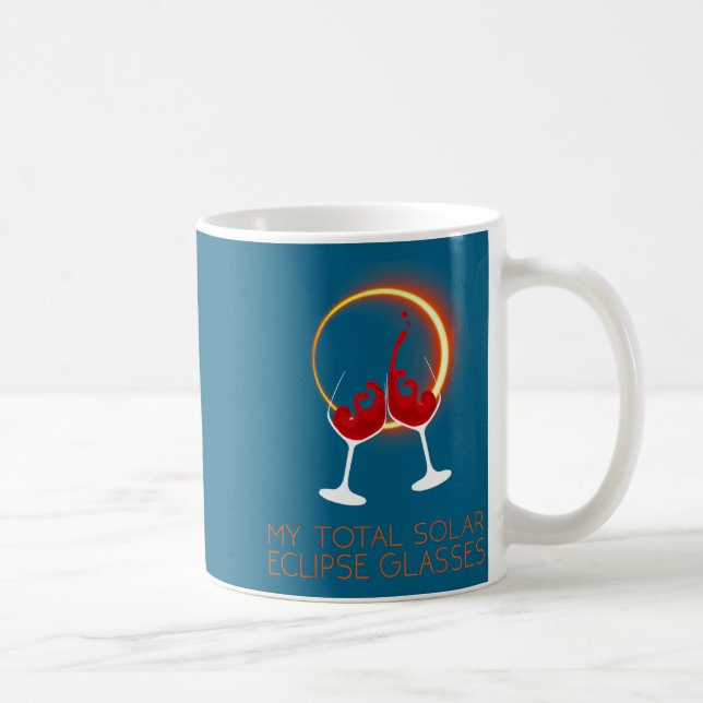 For Total Solar Eclipse Glasses Wine Coffee Mug (Right)