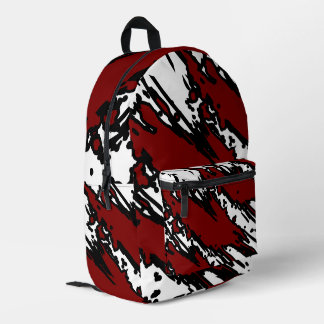 For Trend Lovers – Deep Red Abstract Backpack