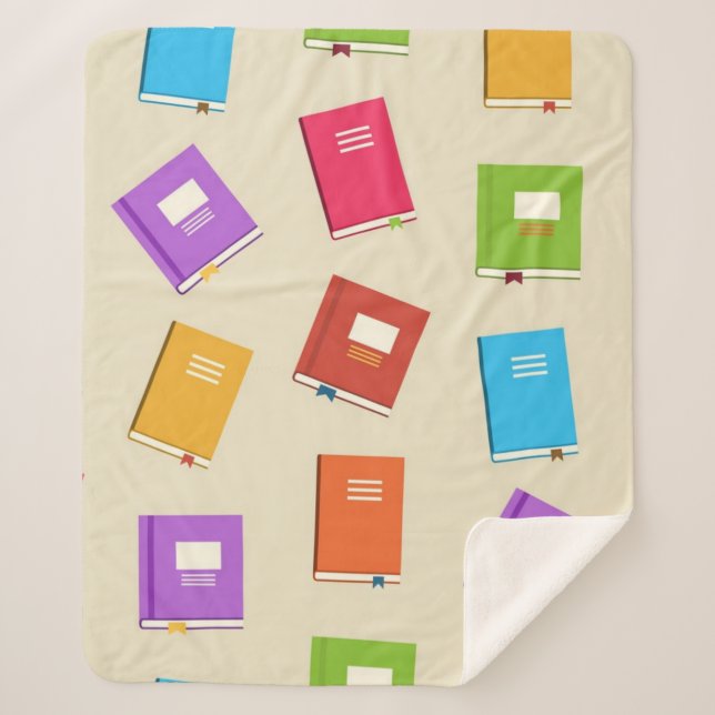 For true lovers of books sherpa blanket (Front)