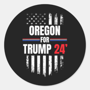 For Trump 2024 American Flag Classic Round Sticker