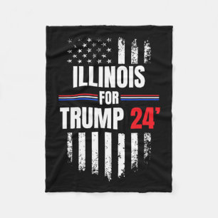 For Trump 2024 American Flag Fleece Blanket