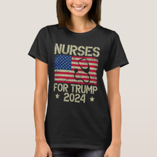 For Trump 2024 American Flag Trump Usa Flag T-Shirt