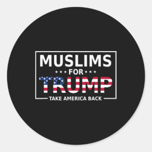 For Trump 2024 Conservative Funny Election 45 47 1 Classic Round Sticker