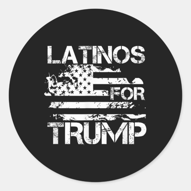 For Trump 2024 Conservative Funny Election Usa Fla Classic Round Sticker (Front)