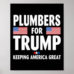 For Trump 2024 Keeping America Great Us Flag Poster