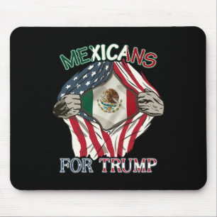 For Trump 2024 Mexico Usa Friendship Flag Mouse Pad