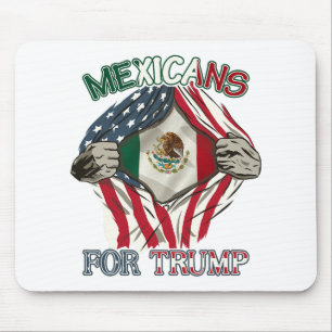 For Trump 2024 Mexico Usa Friendship Flag Mouse Pad