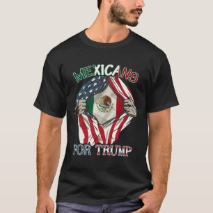 For Trump 2024 Mexico Usa Friendship Flag  T-Shirt