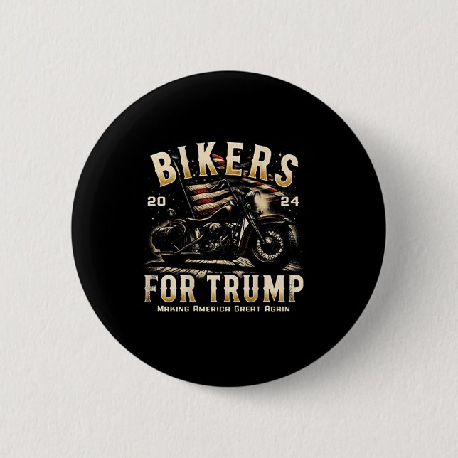For Trump 2024 (on Back)  6 Cm Round Badge (Front)