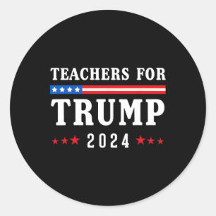 For Trump 2024 Patriotic American Flag  Classic Round Sticker
