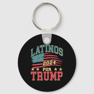 For Trump 2024 President Election Hispanic Latina  Key Ring