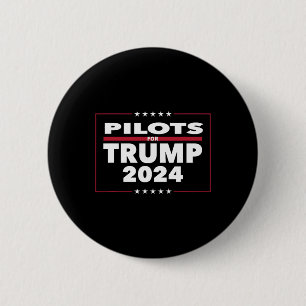 For Trump 2024 President Republican Pilots 6 Cm Round Badge