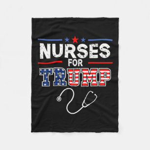 For Trump 2024 Support Donald Trump - America Flag Fleece Blanket