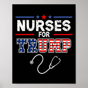 For Trump 2024 Support Donald Trump - America Flag Poster