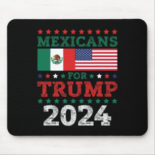 For Trump 2024 Take America Back Mexico Usa Flag Mouse Pad