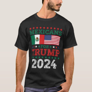 For Trump 2024 Take America Back Mexico Usa Flag T-Shirt