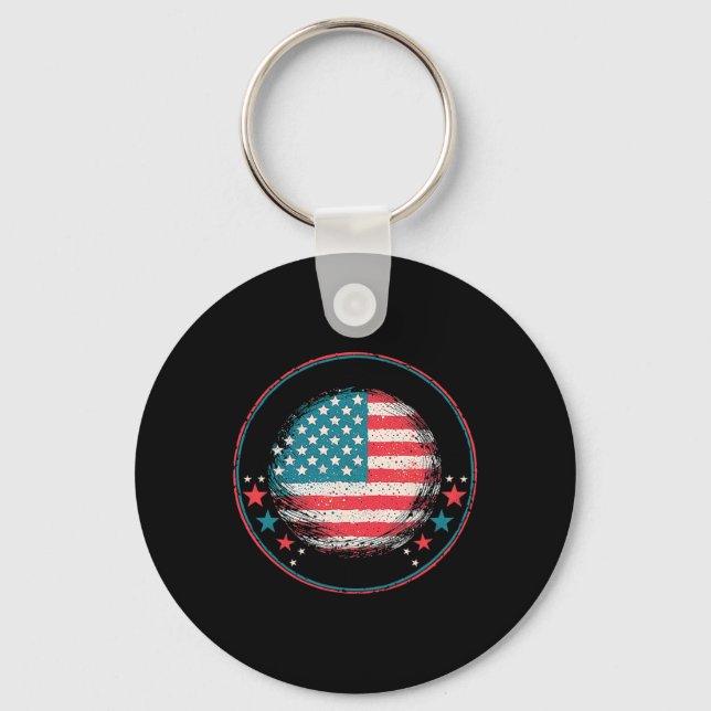 For Trump 2024 Usa Flag1  Key Ring (Front)