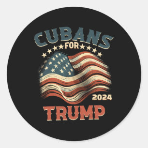For Trump 2024 Usa Flag  Classic Round Sticker