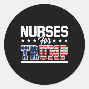 For Trump America President 2020 Duty Scrubs Classic Round Sticker
