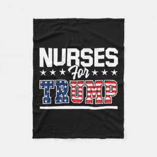For Trump America President 2020 Duty Scrubs Fleece Blanket
