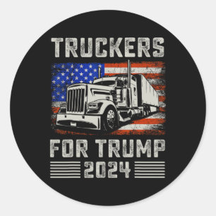 For Trump American Flag - Trump 2024 Vintage Classic Round Sticker