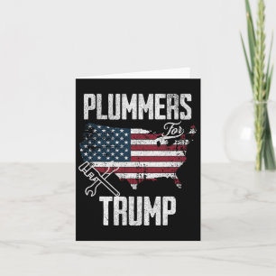 For Trump Election Fun 45 47 American Flag Card
