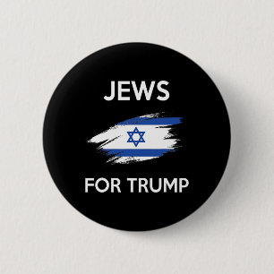 For Trump - Jew Support Trump Shirt  6 Cm Round Badge
