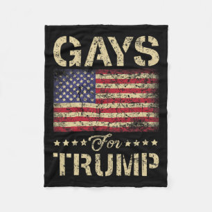 For Trump Stars And Stripes American Flag Fleece Blanket