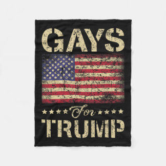 For Trump Stars And Stripes American Flag Fleece Blanket