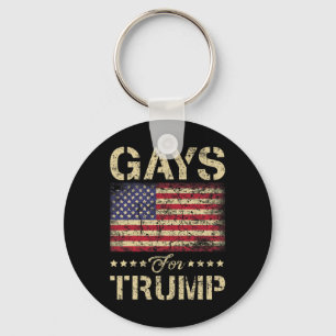 For Trump Stars And Stripes American Flag Key Ring
