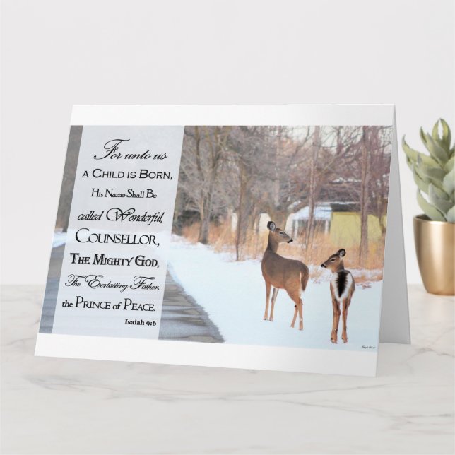 For Unto Us A Child is Born Card (Small Plant)