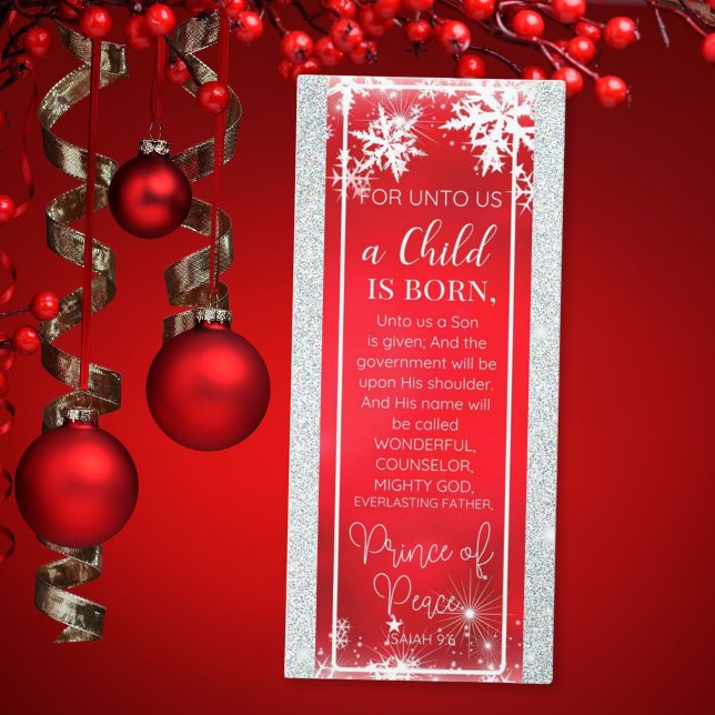 For Unto Us a Child is Born Christmas Bookmark (Creator Uploaded)