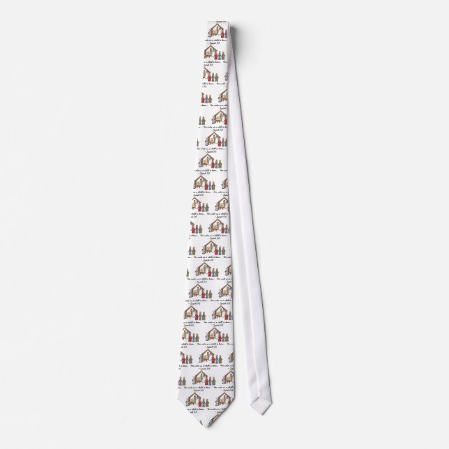 For unto us a child is born tie (Front)