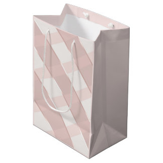 For Unto Us a Child Pink Stripe Medium Gift Bag