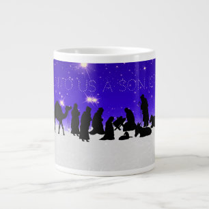For Unto Us A Son Is Given Nativity on a Large Coffee Mug