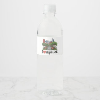 For Walking distance High Line NYC! Water Bottle Label