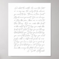 For what it’s worth...F. Scott Fitzgerald Script