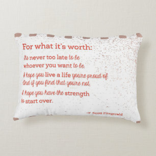For What It's Worth Decorative Cushion