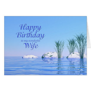 For Wife, a Spa Like,Tranquil, Blue Birthday