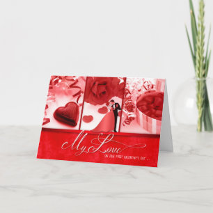 for Wife Romantic 1st Valentine's Day Holiday Card