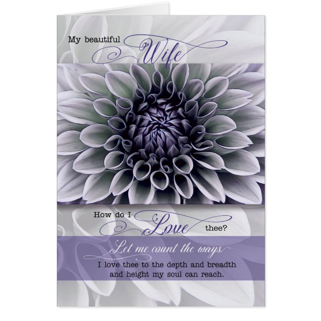 for Wife Romantic Birthday Soft Lavender Flower (Front)
