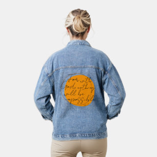For With God Denim Jacket