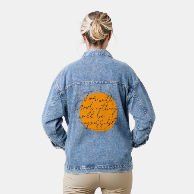 For With God Denim Jacket (Model)