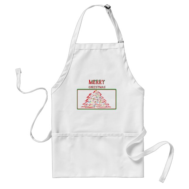 For Women Merry Christmas With Christmas Tree on Standard Apron (Front)