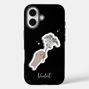 "For You" Aesthetic Flower Illustration iPhone 16 Case