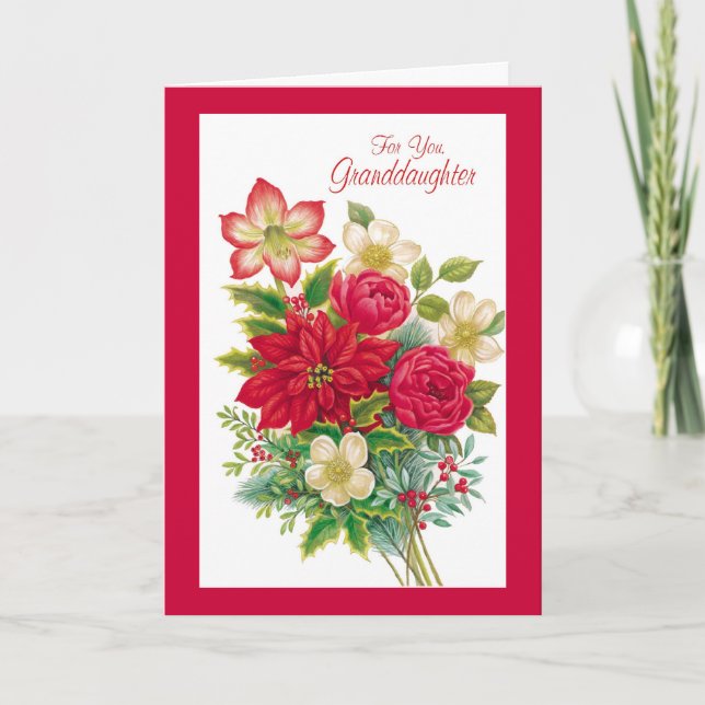 For You, Granddaughter Holiday Card (Front)