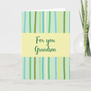 For You Grandson Bright Card
