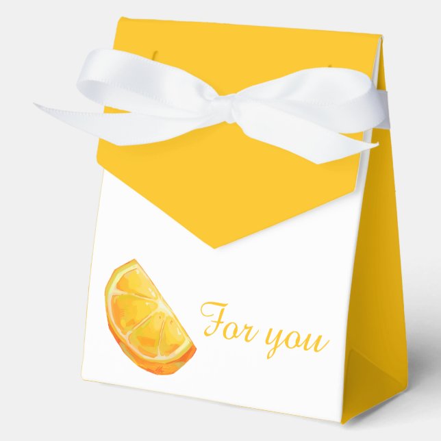 For you, orange  favour box (Front)