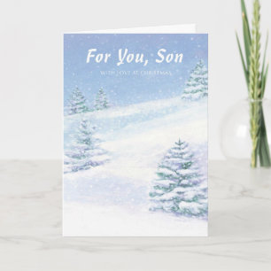 For You, Son With Love at Christmas Holiday Card